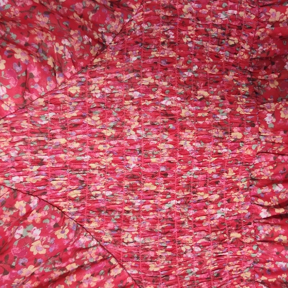 NWT Lane Bryant Floral V-Neck Blouse, Size 22/24, Peasant Style, Soft, Lined - Picture 3 of 6